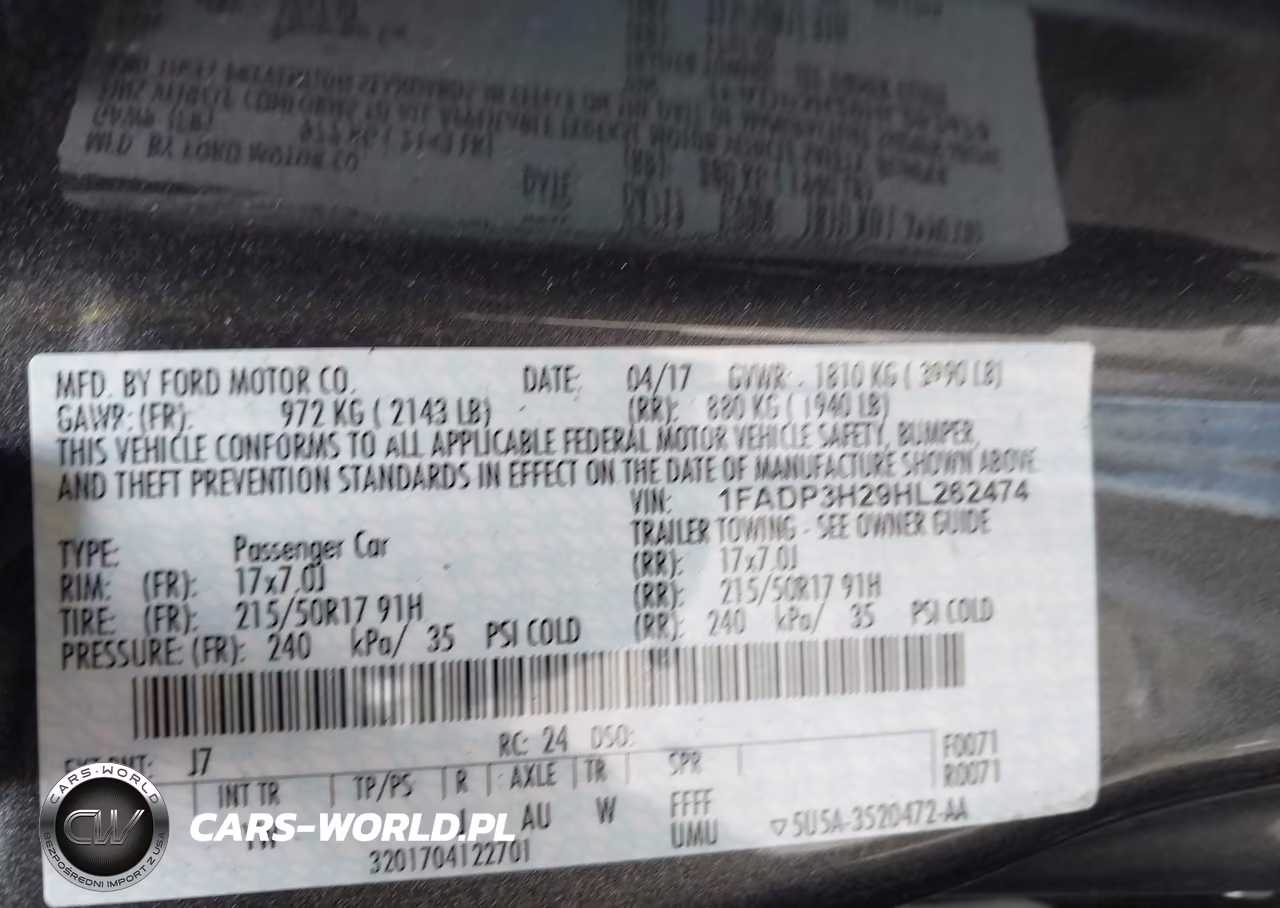 2017 Ford Focus Sel VIN:1FADP3H29HL262474 - 9