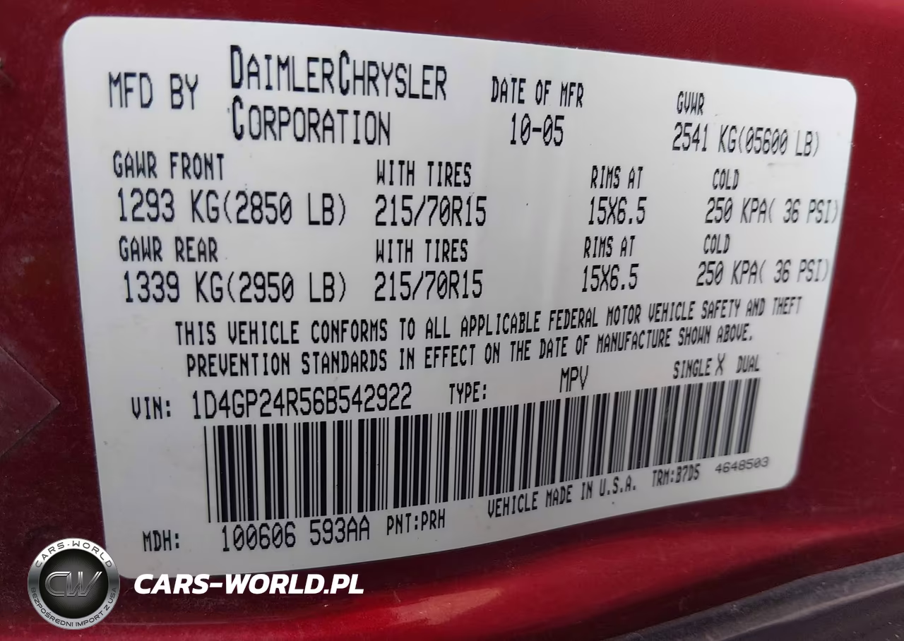 2006 Dodge Grand Caravan Se VIN:1D4GP24R56B542922 - 9