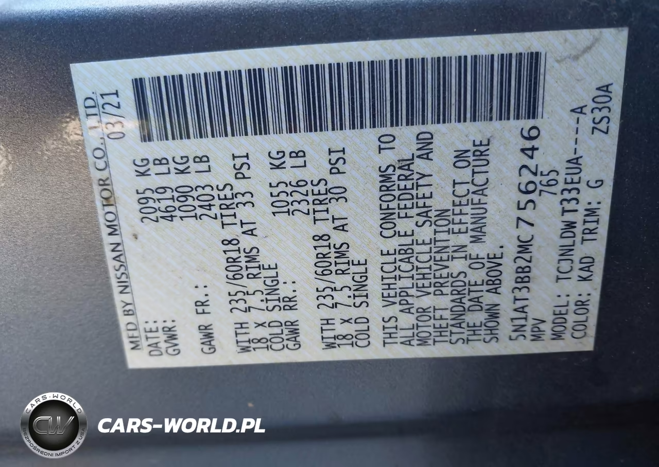 2021 Nissan Rogue Sv Intelligent Awd VIN:5N1AT3BB2MC756246 - 9