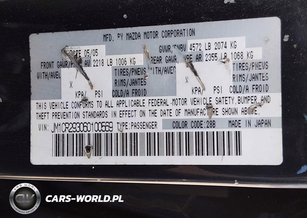 2006 Mazda Mazda5 Sport VIN:JM1CR293060100569 - 9