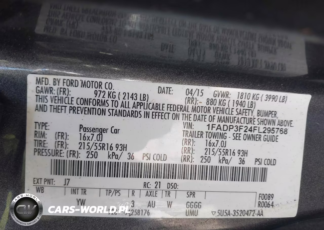 2015 Ford Focus Se VIN:1FADP3F24FL295768 - 9