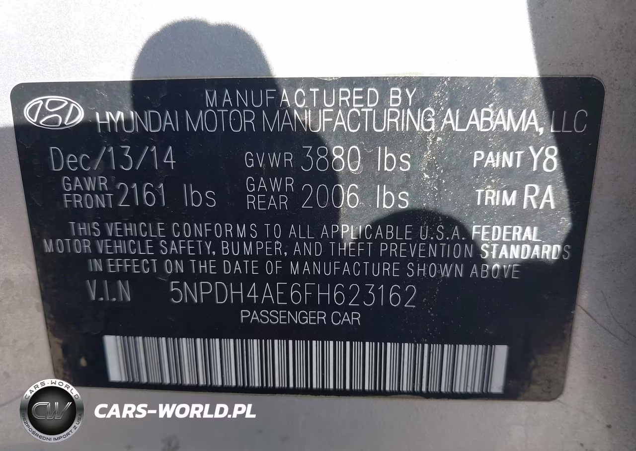 2015 Hyundai Elantra Se VIN:5NPDH4AE6FH623162 - 9