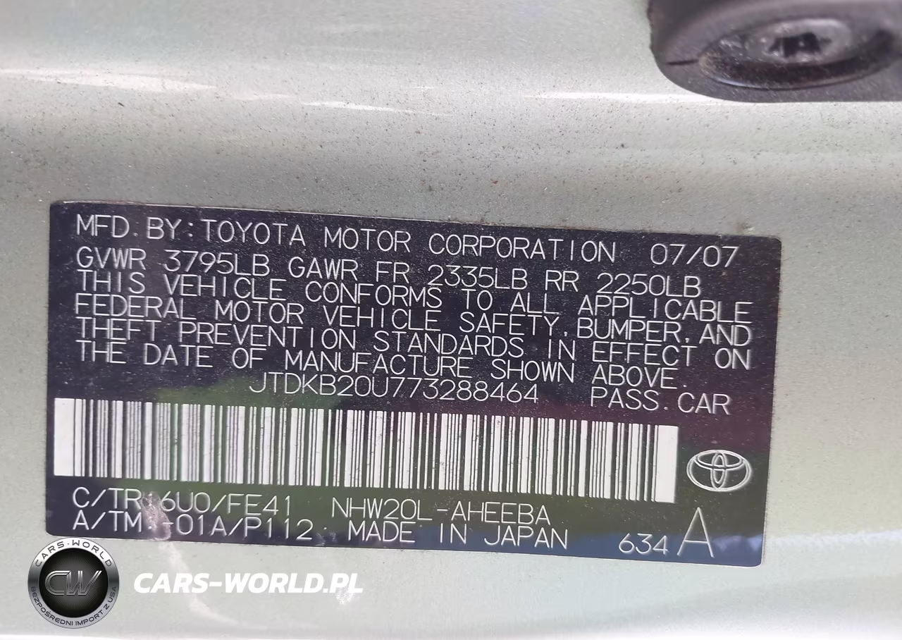 2007 Toyota Prius VIN:JTDKB20U773288464 - 9
