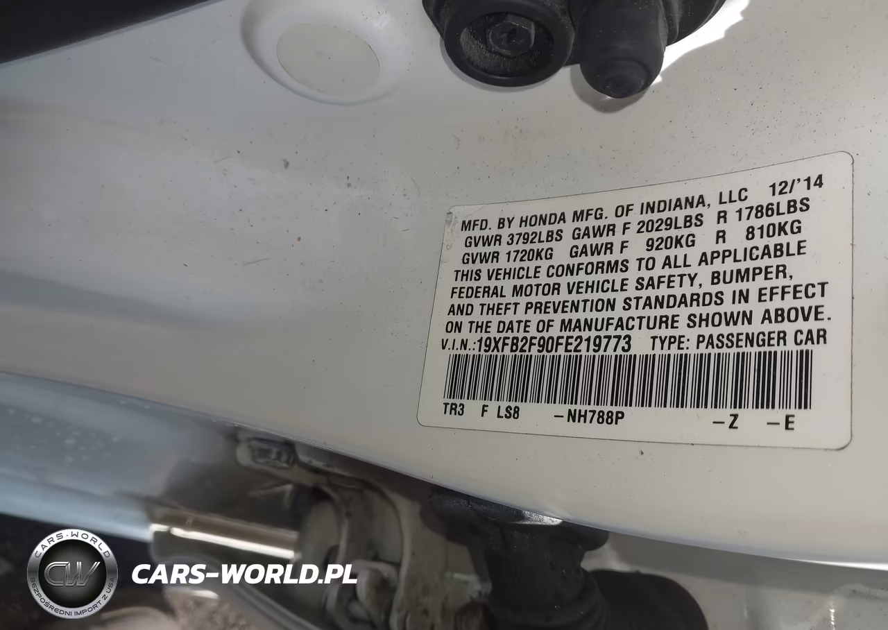 2015 Honda Civic Ex-L VIN:19XFB2F90FE219773 - 9