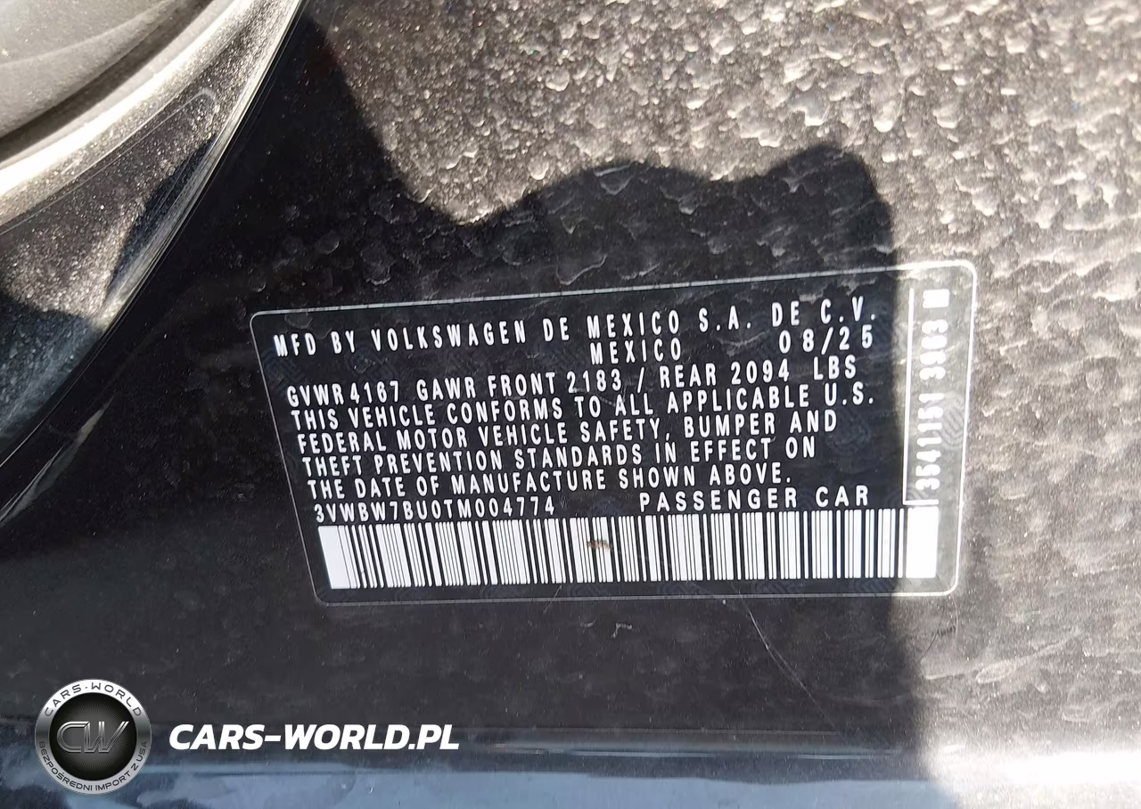 2026 Volkswagen Jetta Sport VIN:3VWBW7BU0TM004774 - 9