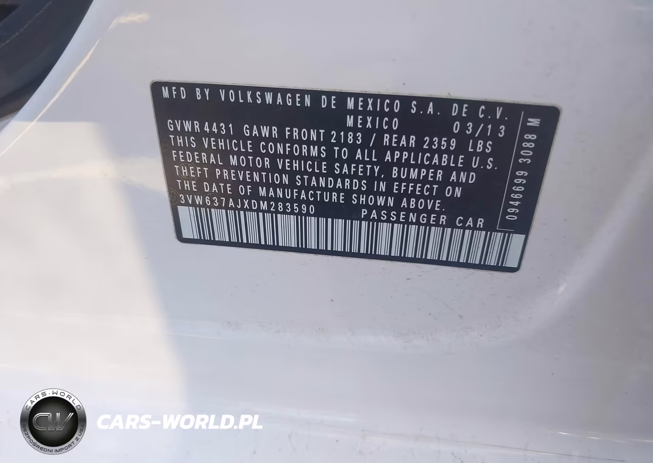 2013 Volkswagen Jetta Hybrid Sel VIN:3VW637AJXDM283590 - 9