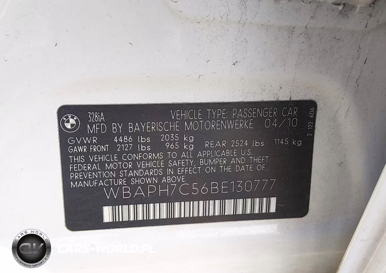2011 BMW 328I VIN:WBAPH7C56BE130777 - 9