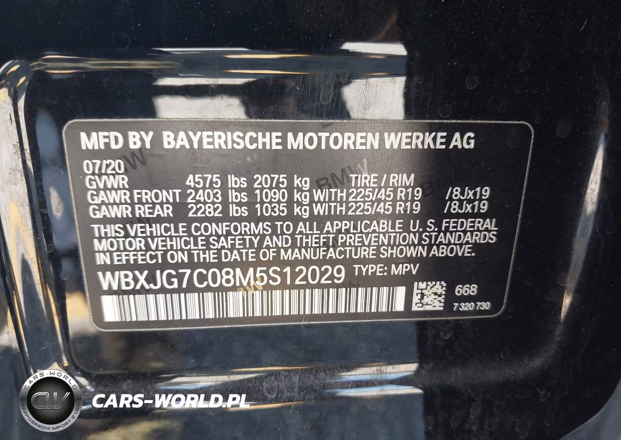 2021 BMW X1 Sdrive28I VIN:WBXJG7C08M5S12029 - 9