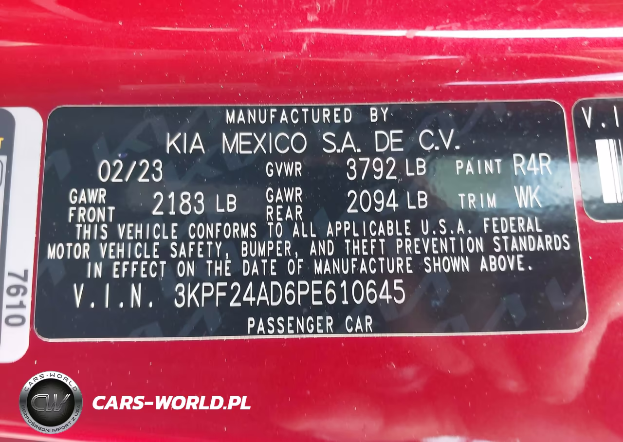 2023 Kia Forte Lxs VIN:3KPF24AD6PE610645 - 9