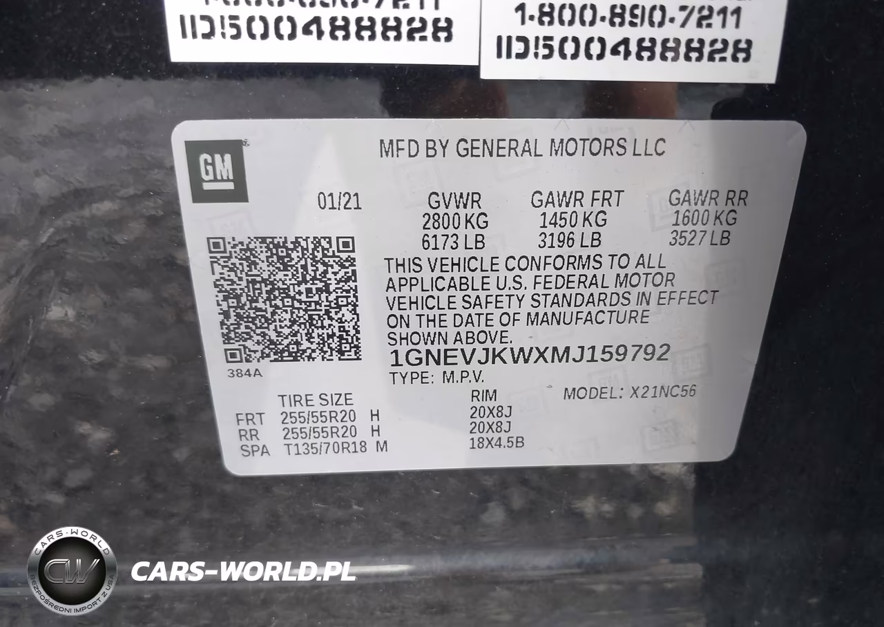 2021 Chevrolet Traverse Awd Rs VIN:1GNEVJKWXMJ159792 - 9