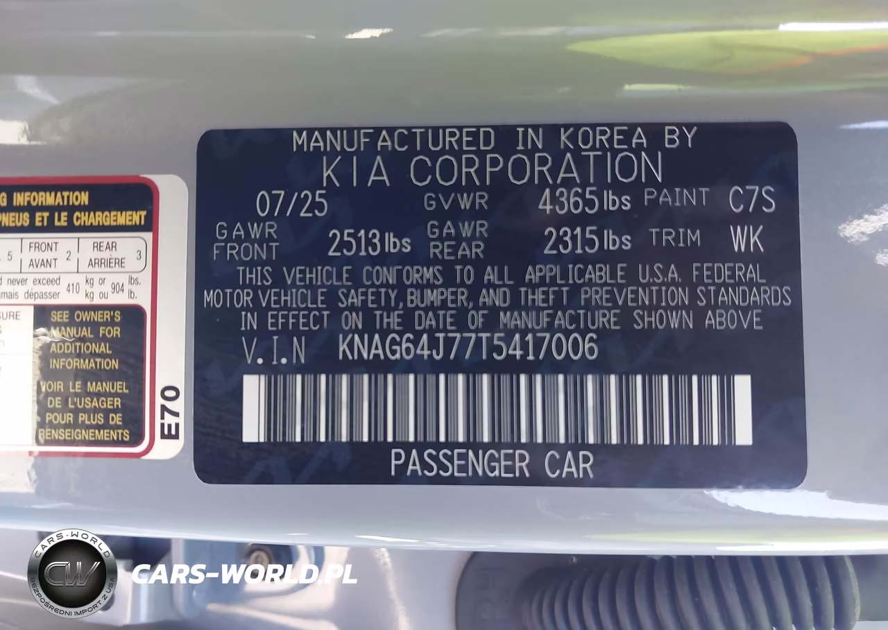2026 Kia K5 Gt-Line Fwd VIN:KNAG64J77T5417006 - 9