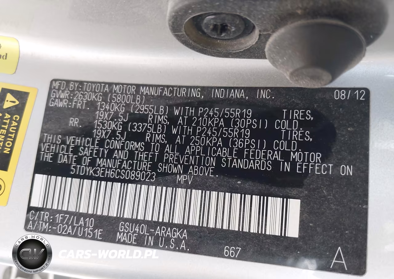 2012 Toyota Highlander Limited V6 VIN:5TDYK3EH6CS089023 - 9