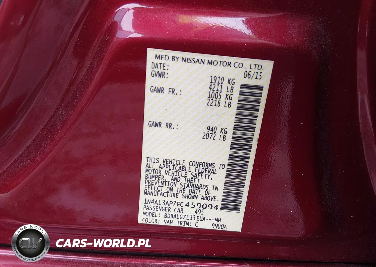 2015 Nissan Altima 2.5 S VIN:1N4AL3AP7FC459094 - 9