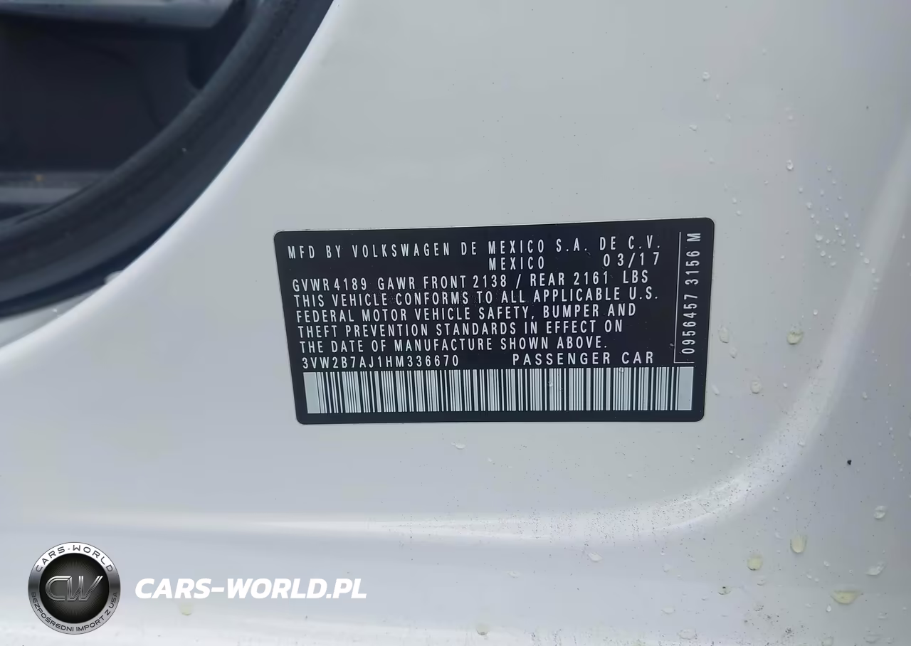 2017 Volkswagen Jetta 1.4T S VIN:3VW2B7AJ1HM336670 - 9