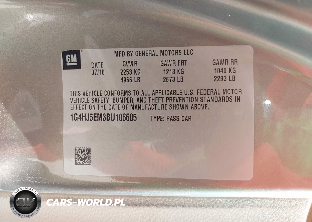 2011 Buick Lucerne Cxl Premium VIN:1G4HJ5EM3BU106605 - 9