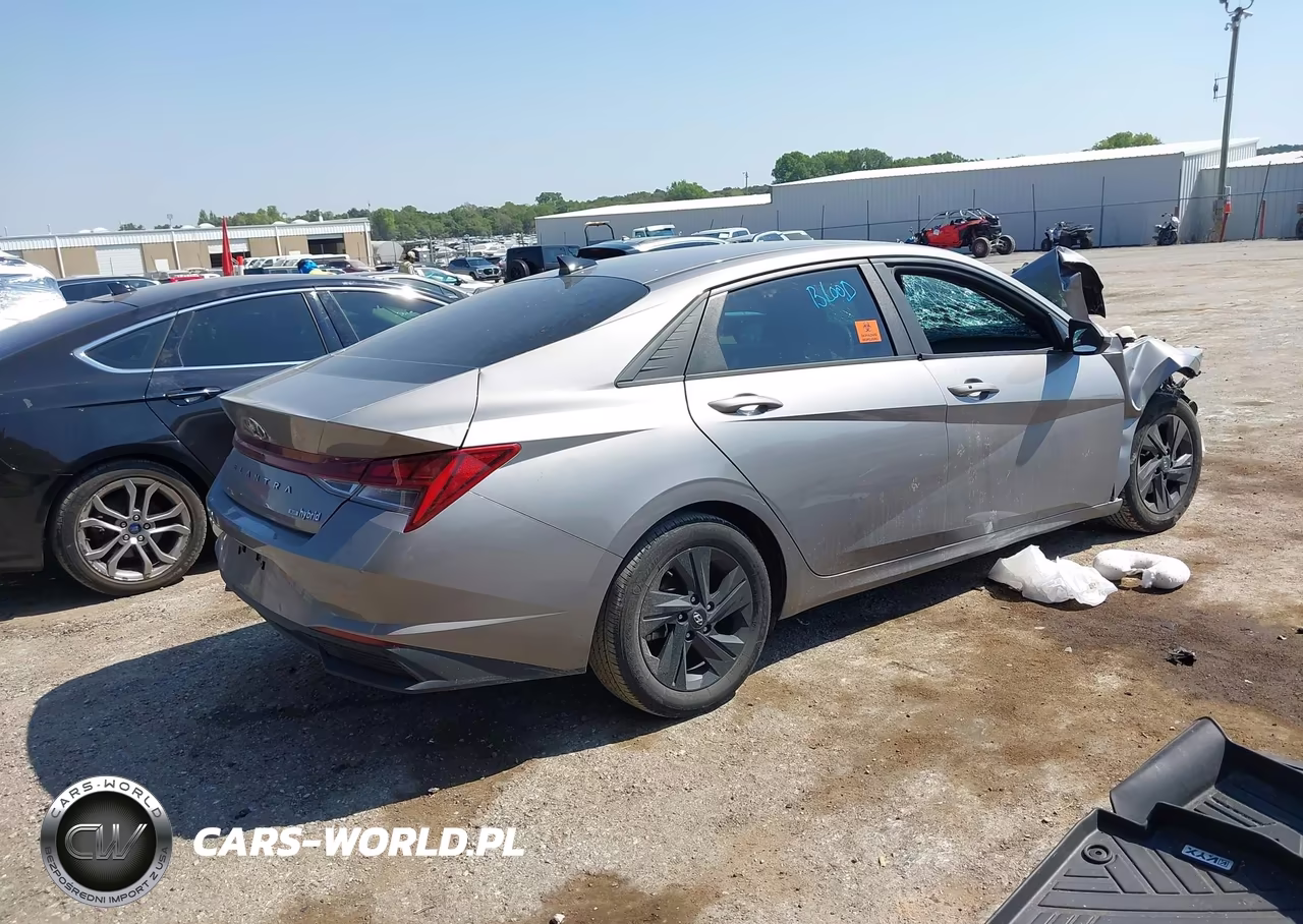 2023 Hyundai Elantra Hybrid Blue VIN:KMHLM4AJ8PU058212 - 4