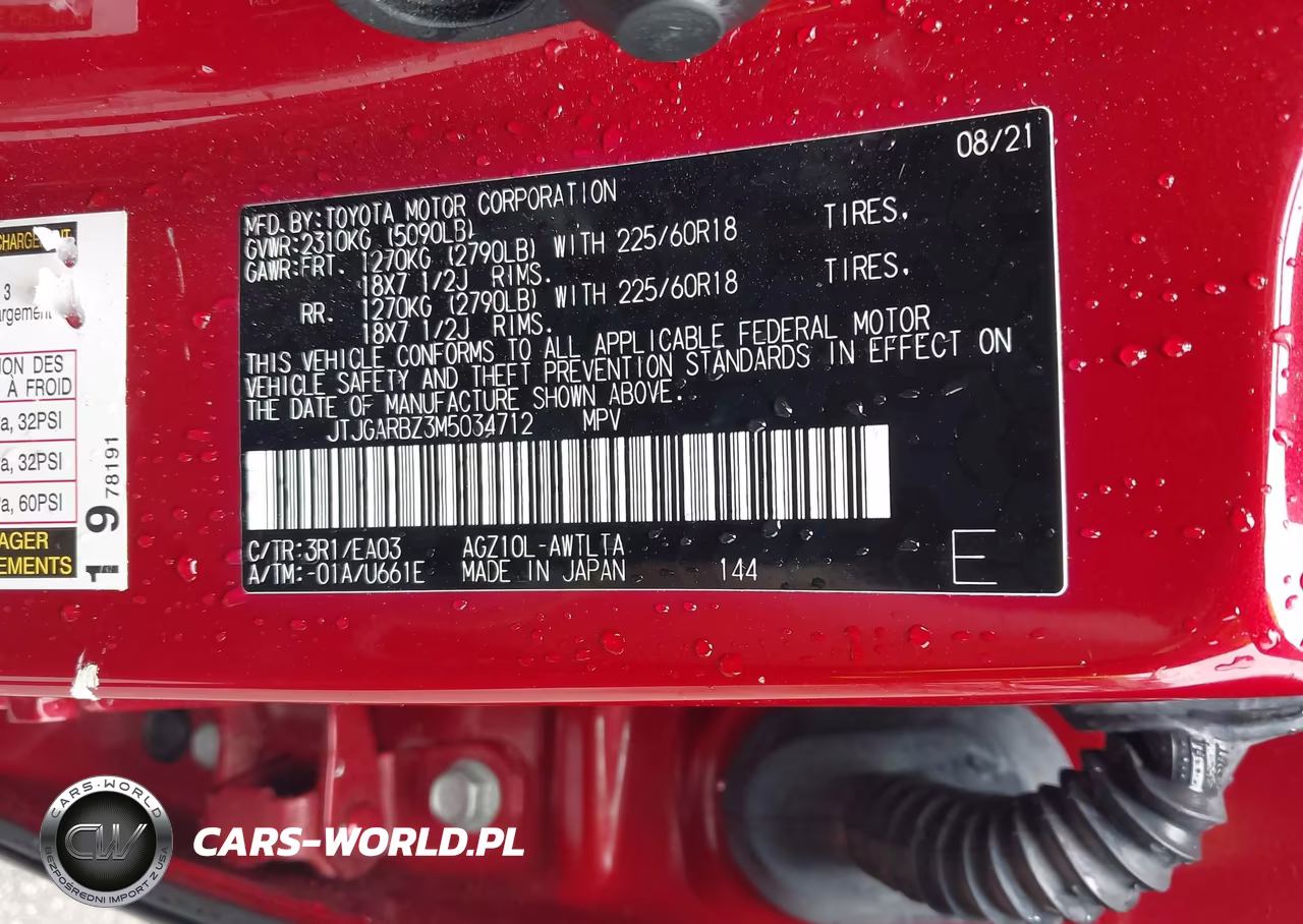 2021 Lexus Nx 300 VIN:JTJGARBZ3M5034712 - 9