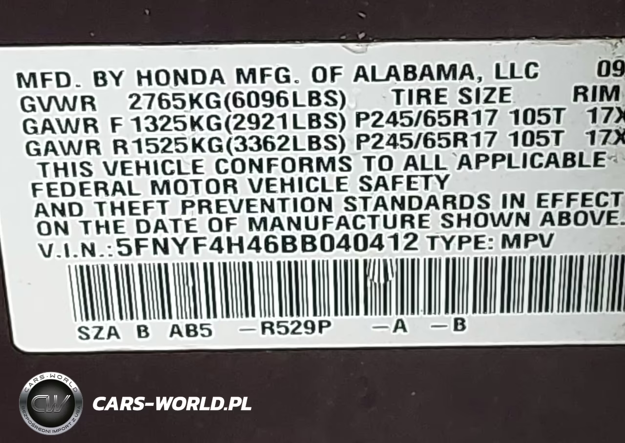2011 Honda Pilot Ex VIN:5FNYF4H46BB040412 - 9