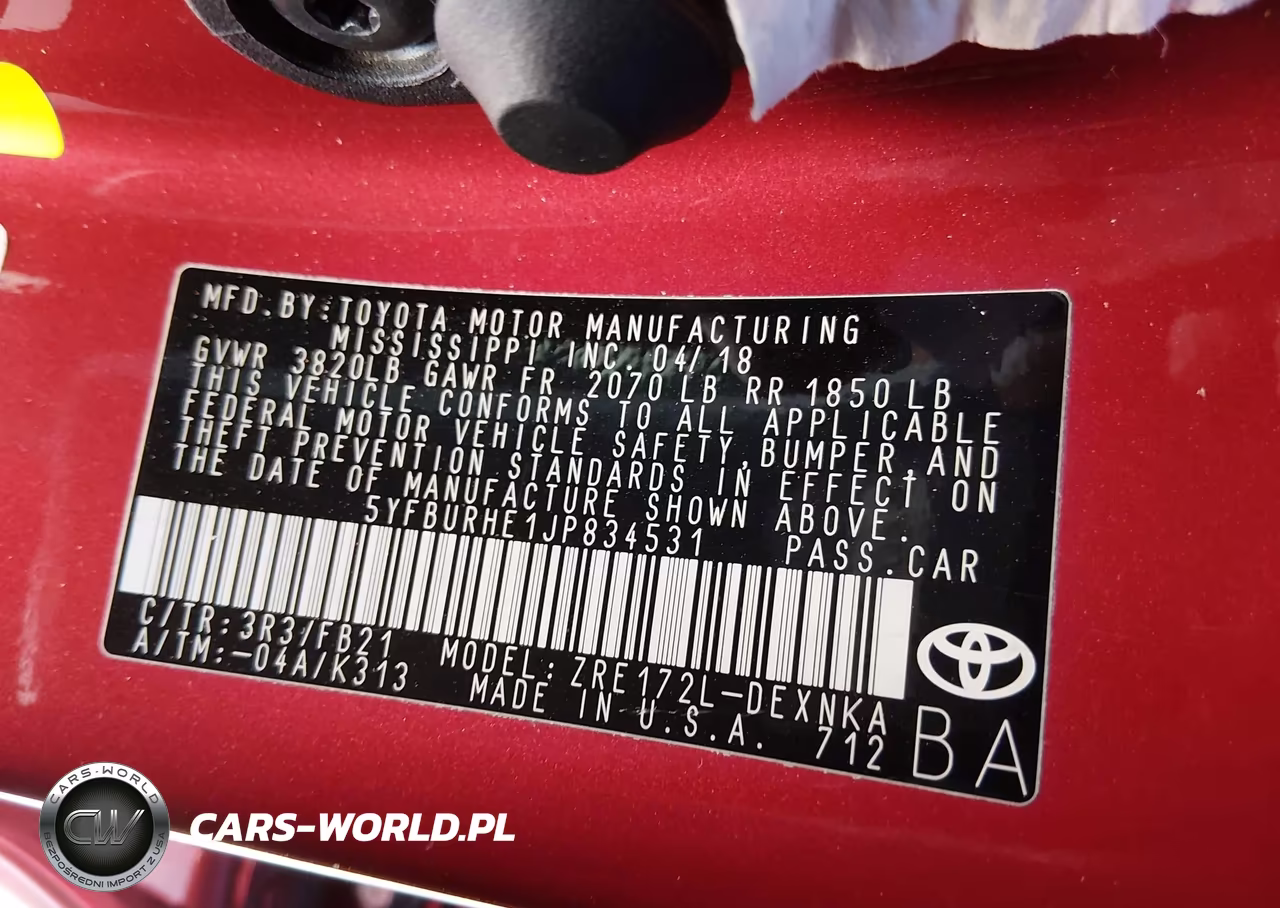 2018 Toyota Corolla Le VIN:5YFBURHE1JP834531 - 9