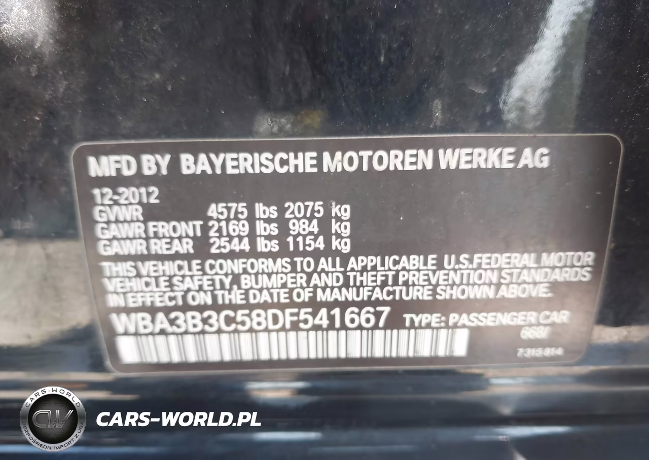 2013 BMW 328I xDrive VIN:WBA3B3C58DF541667 - 9