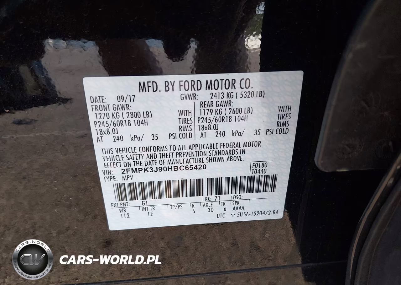 2017 Ford Edge Sel VIN:2FMPK3J90HBC65420 - 9