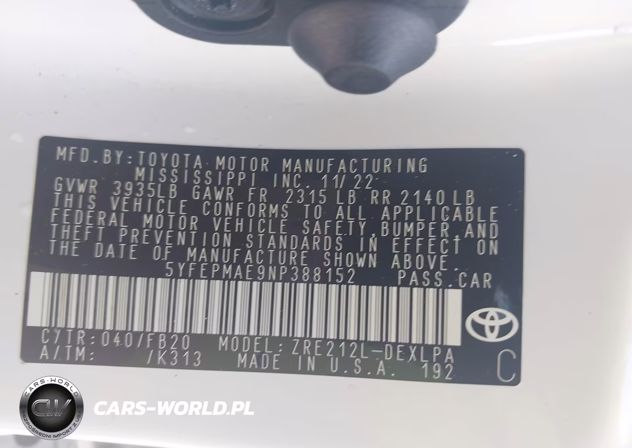 2022 Toyota Corolla Le VIN:5YFEPMAE9NP388152 - 9