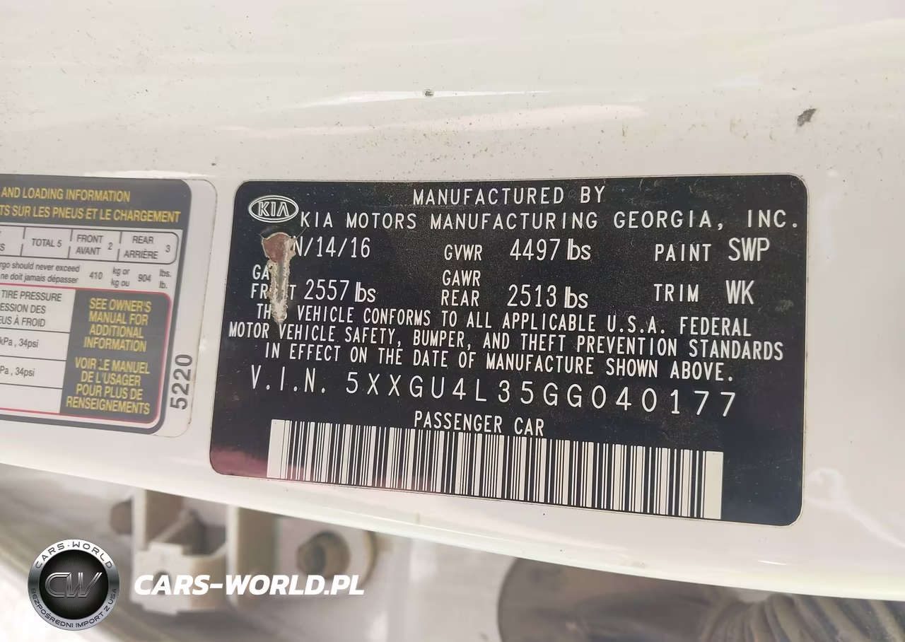 2016 Kia Optima Ex VIN:5XXGU4L35GG040177 - 9