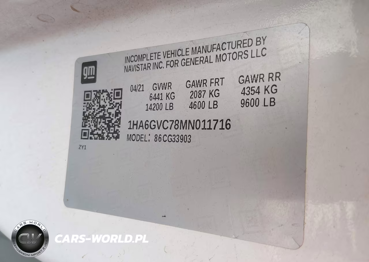 2021 Chevrolet Express Cutaway 4500 Van VIN:1HA6GVC78MN011716 - 8