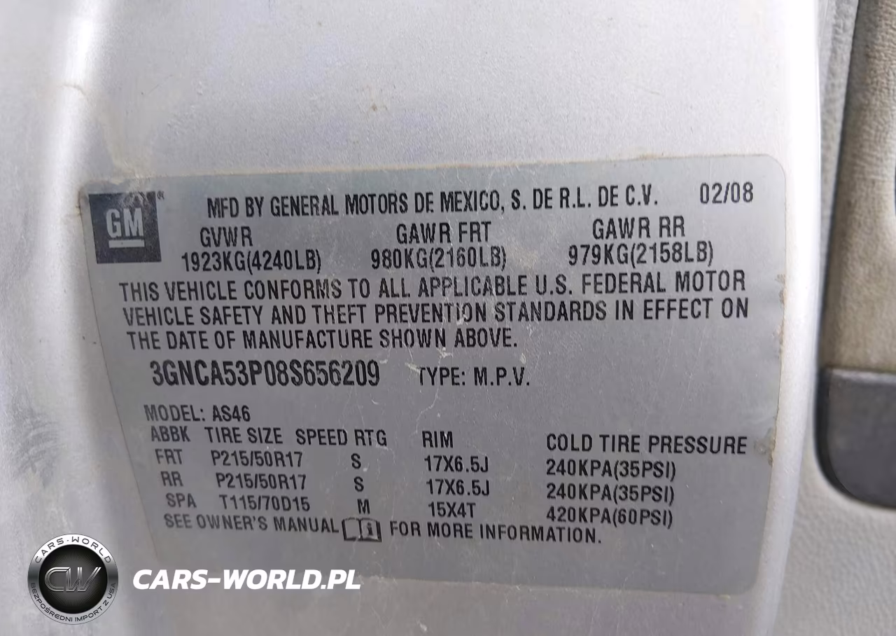 2008 Chevrolet Hhr Lt VIN:3GNCA53P08S656209 - 9