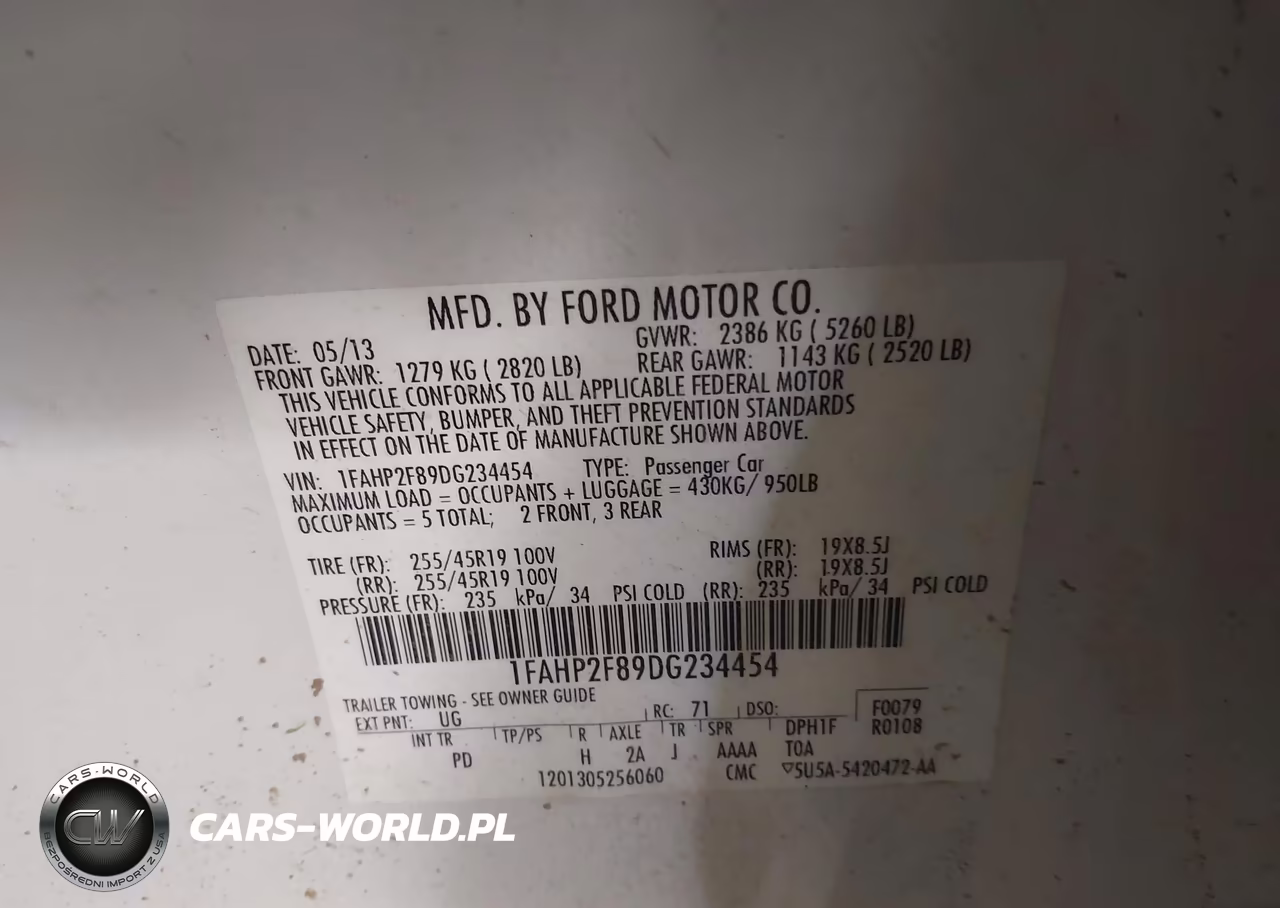 2013 Ford Taurus Limited VIN:1FAHP2F89DG234454 - 9