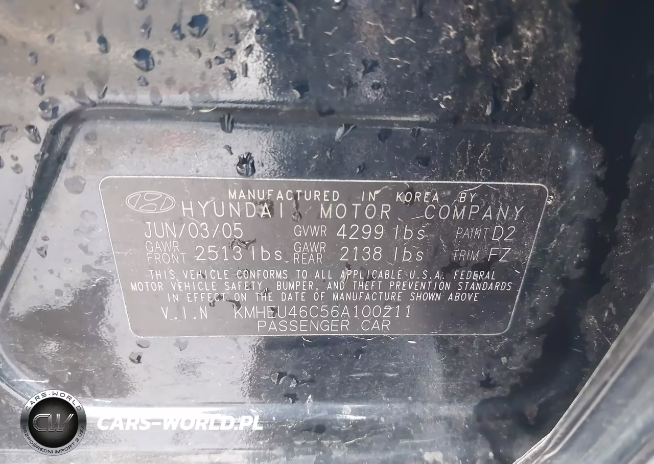 2006 Hyundai Sonata Gls VIN:KMHEU46C56A100211 - 9