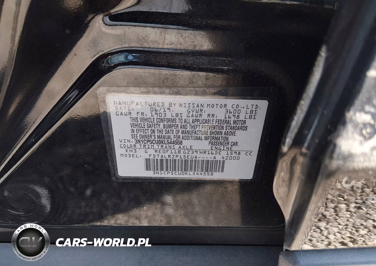 2019 Nissan Kicks S VIN:3N1CP5CU0KL544558 - 9