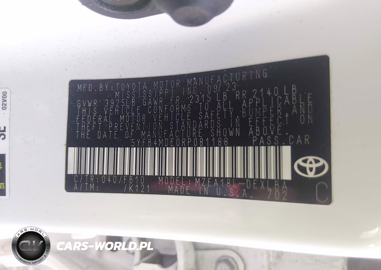2024 Toyota Corolla Le VIN:5YFB4MDE0RP081188 - 9