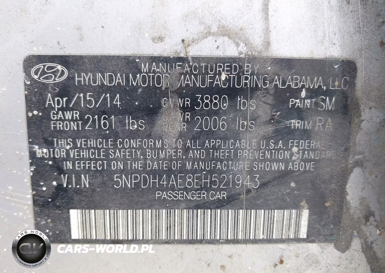 2014 Hyundai Elantra Se VIN:5NPDH4AE8EH521943 - 9