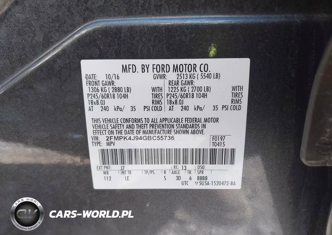 2016 Ford Edge Sel VIN:2FMPK4J94GBC55736 - 9