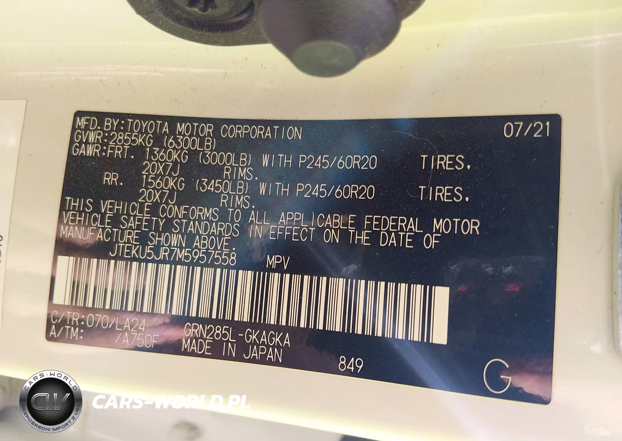 2021 Toyota 4Runner Limited VIN:JTEKU5JR7M5957558 - 9
