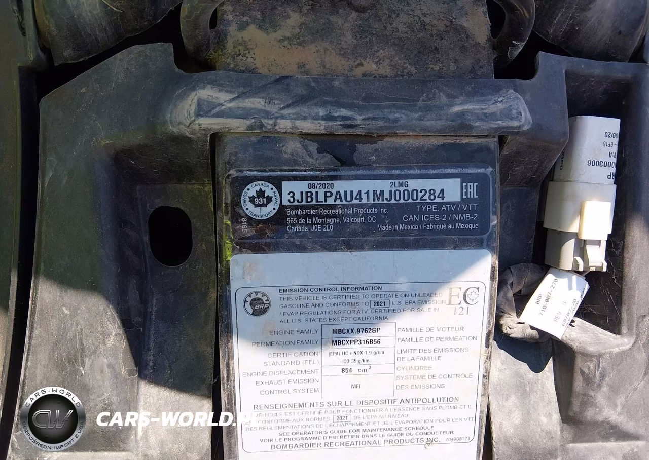 2021 Can-Am Outlander Max Xt 850-Xt-P 850 VIN:3JBLPAU41MJ000284 - 10