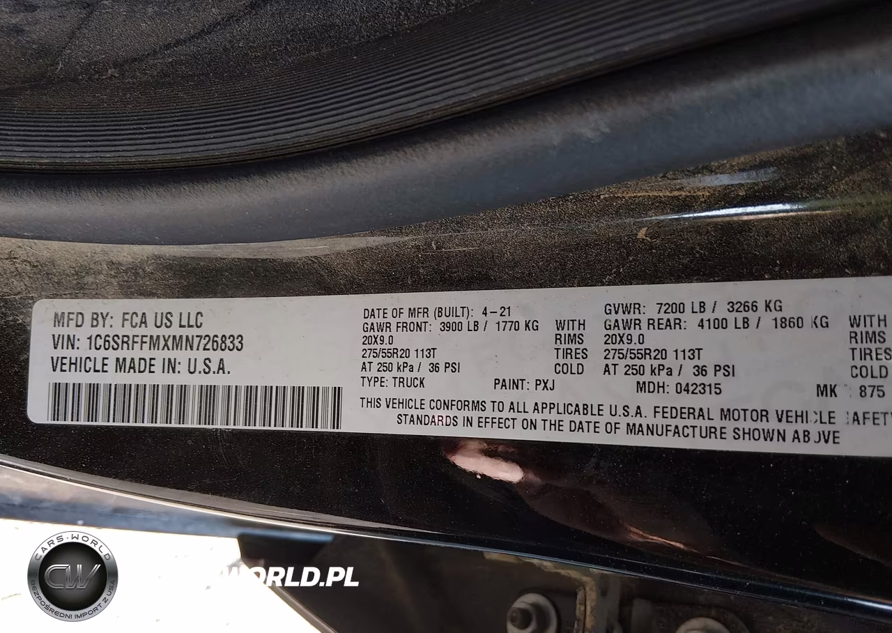 2021 Ram 1500 Big Horn 4X4 5'7 Box VIN:1C6SRFFMXMN726833 - 9