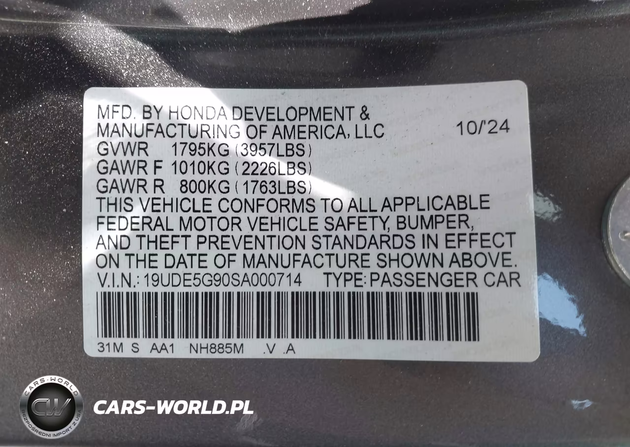2025 Acura Integra Type S VIN:19UDE5G90SA000714 - 9