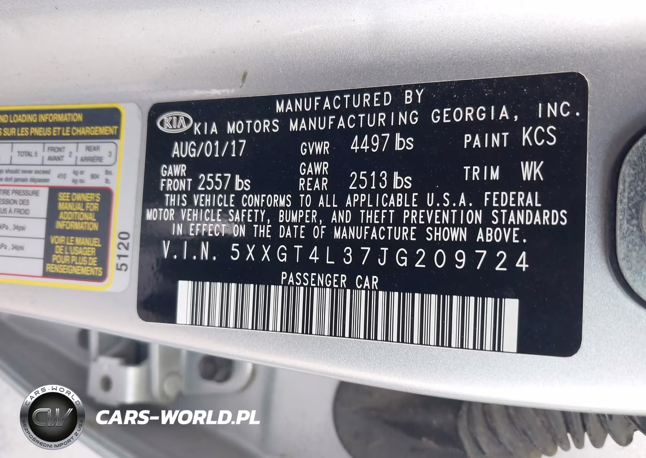 2018 Kia Optima Lx VIN:5XXGT4L37JG209724 - 9
