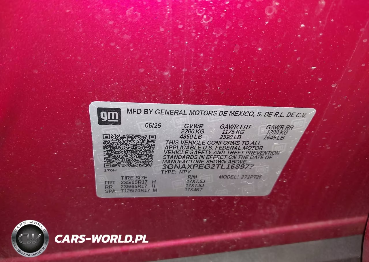 2026 Chevrolet Equinox Awd Lt VIN:3GNAXPEG2TL168977 - 9