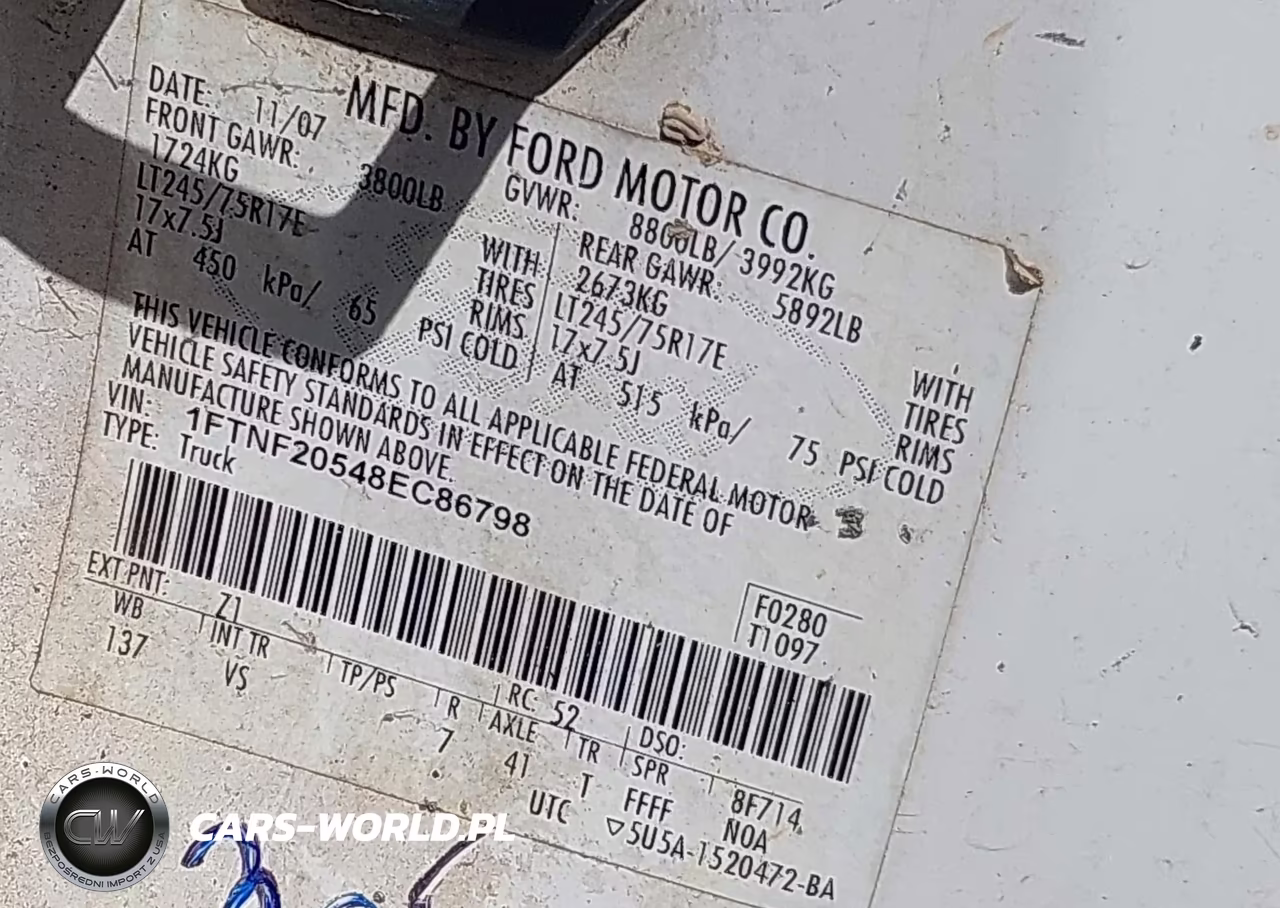 2008 Ford F-250 Xl-Xlt VIN:1FTNF20548EC86798 - 9