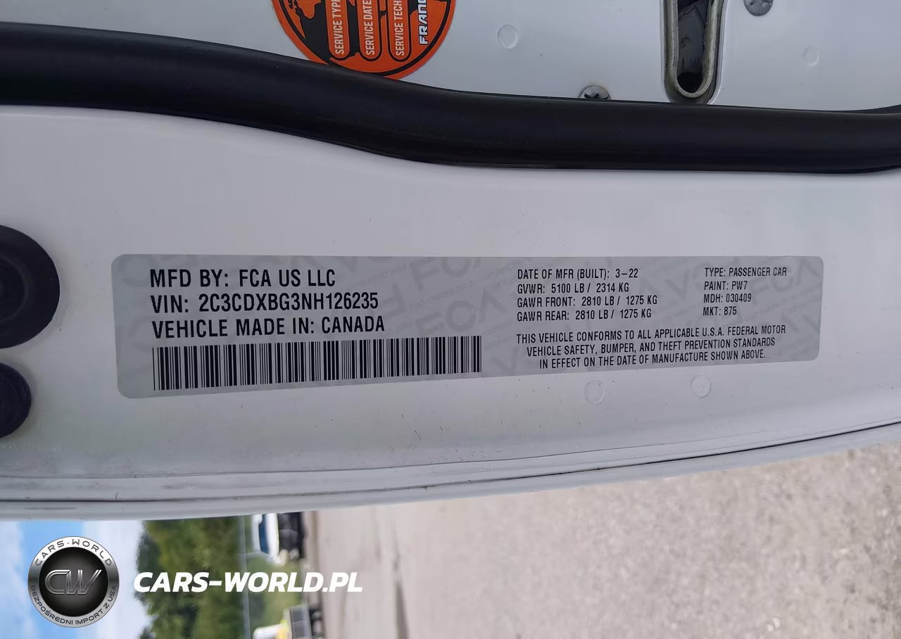 2022 Dodge Charger Sxt Rwd VIN:2C3CDXBG3NH126235 - 9