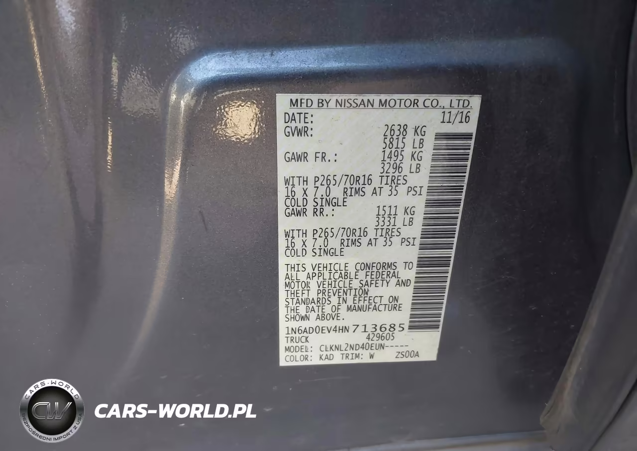 2017 Nissan Frontier Sv VIN:1N6AD0EV4HN713685 - 9