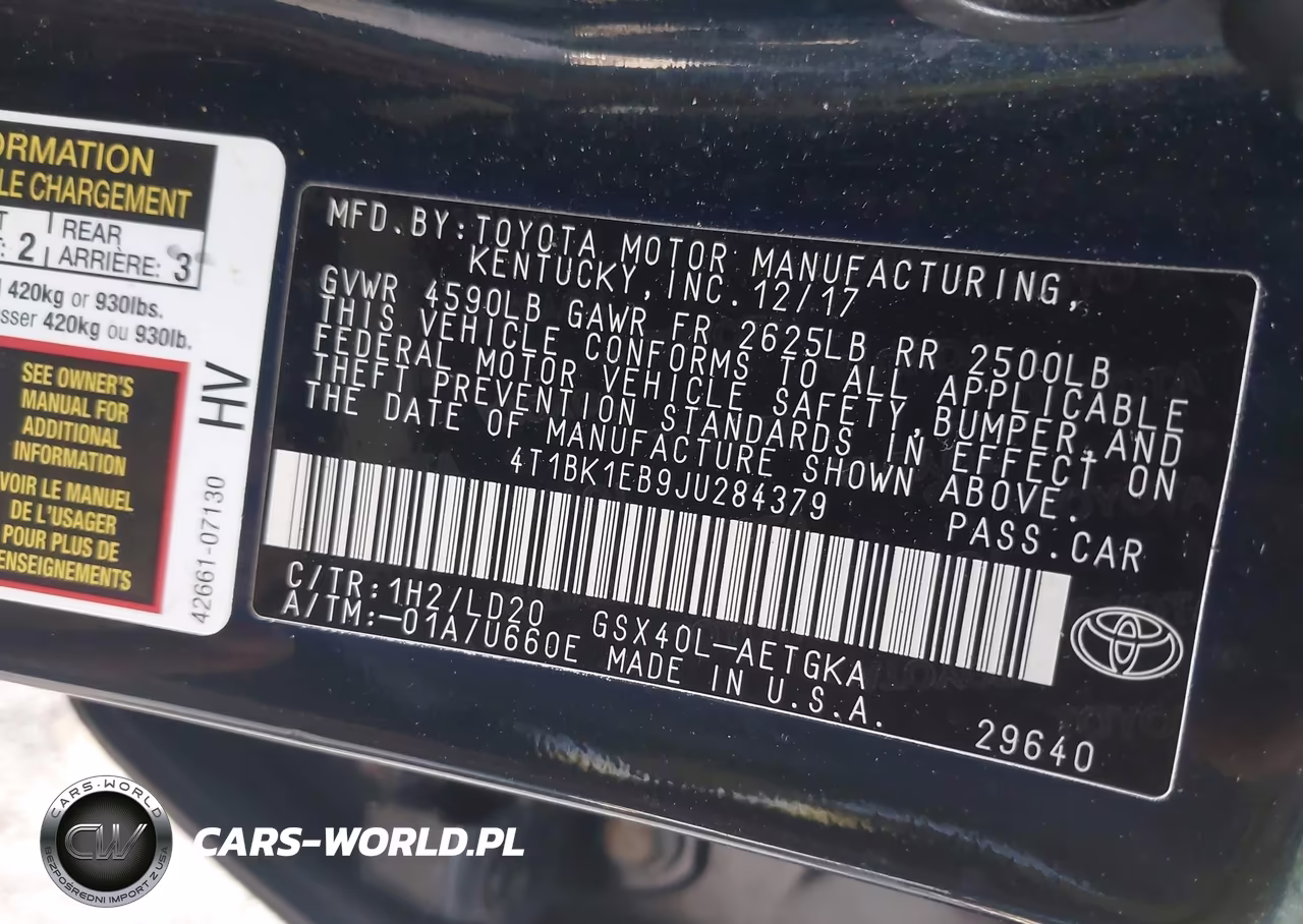 2018 Toyota Avalon Xle VIN:4T1BK1EB9JU284379 - 9