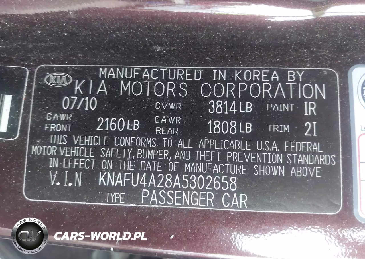 2010 Kia Forte Ex VIN:KNAFU4A28A5302658 - 9