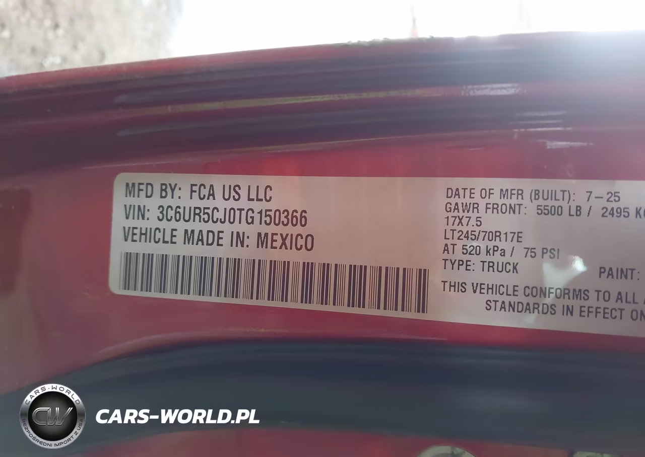 2026 Ram 2500 Tradesman 4X4 6'4 Box VIN:3C6UR5CJ0TG150366 - 9