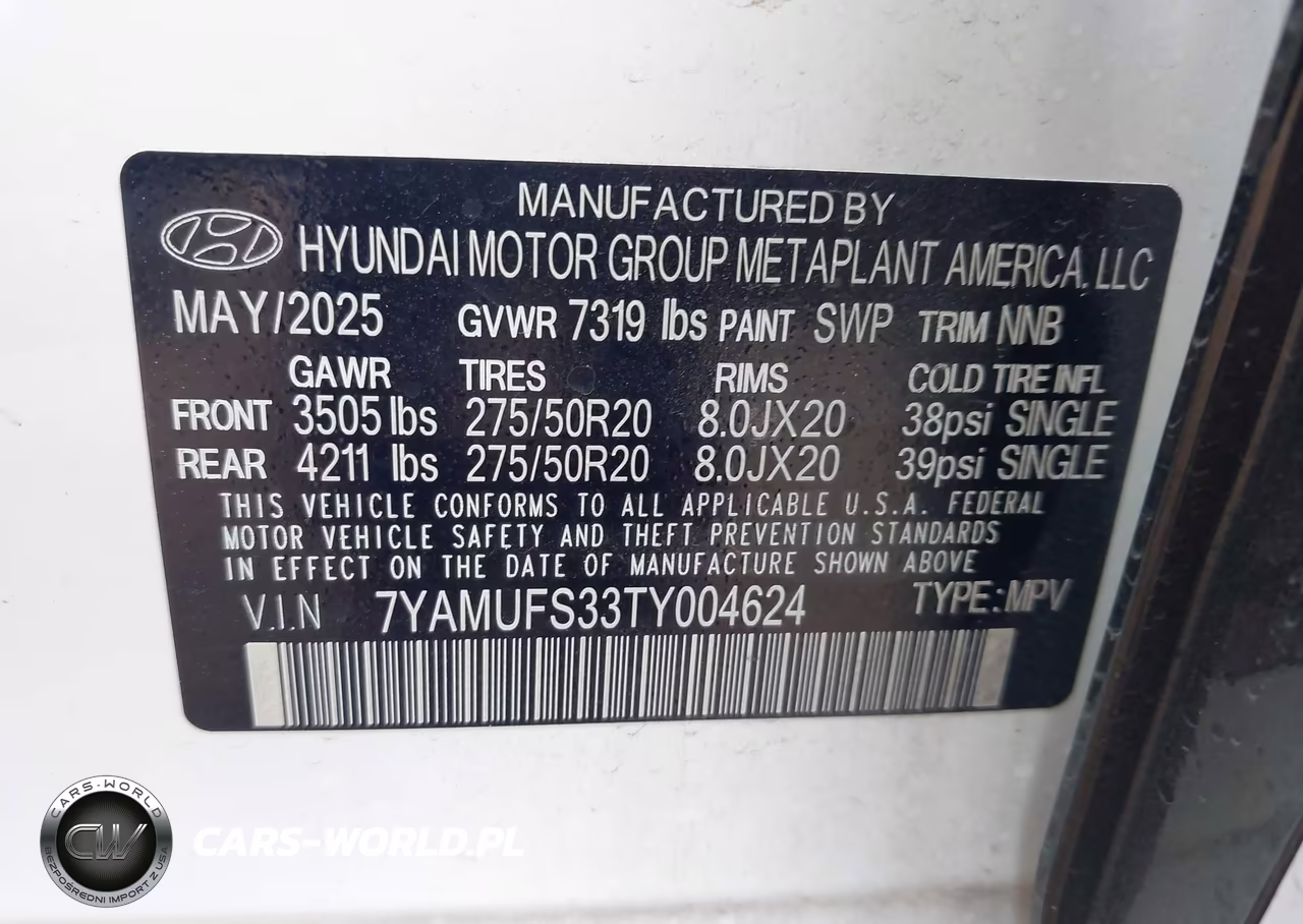 2026 Hyundai Ioniq 9 Sel VIN:7YAMUFS33TY004624 - 8