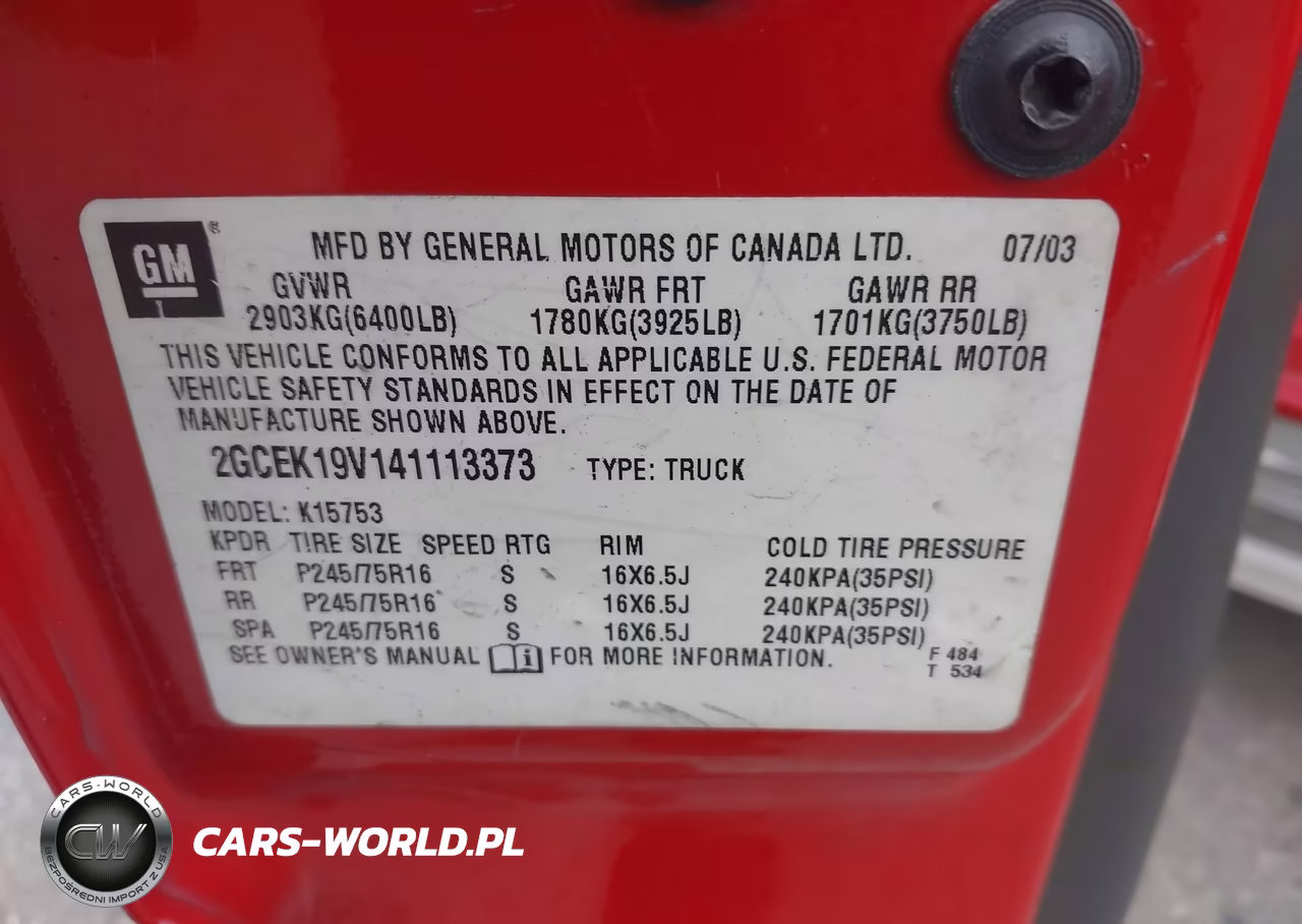 2004 Chevrolet Silverado 1500 Work Truck VIN:2GCEK19V141113373 - 9