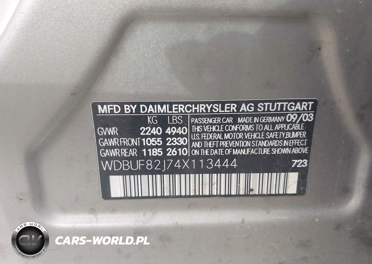 2004 Mercedes-Benz E 320 4Matic VIN:WDBUF82J74X113444 - 9